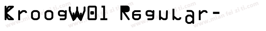 CroogW01 Regular字体转换
